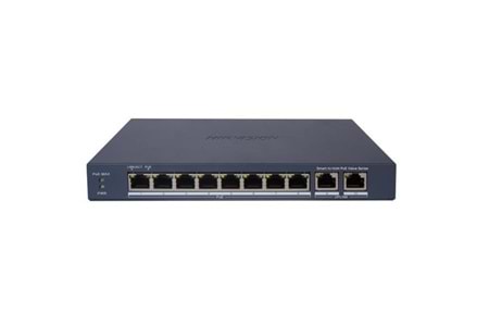 HIKVISION 8port 60w FULL PoE DS-3E1310P-EI/M 10/100 2X-UPLINK Yönetilemez Switch Metal