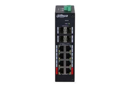 DAHUA 8port PoE 120w HS4412-8ET-120 10/100 4X SFP Yönetilebilir Endüstriyel Switch