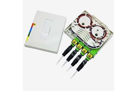 ODS 1 PORT SURFACE Fiber Optik Duvar Tipi Montaj Kutusu Beyaz 13SFP1PWT