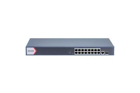 HIKVISION 16port 130w FULL PoE DS-3E1518P-EI/M GIGABIT 1X-UPLINK,1XSFP Yönetilemez Switch Rack Mount