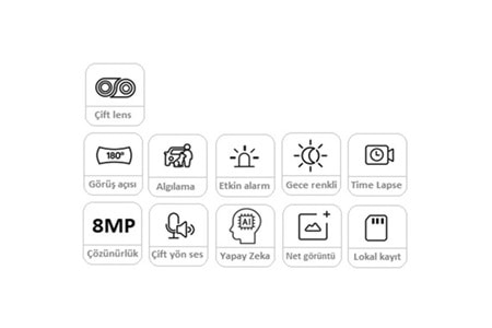 REOLINK 8MP PANORAMİK 3,2MM Duo 2 IP Güvenlik Kamerası PoE IP65, Renkli