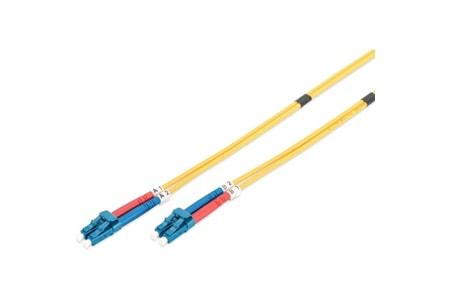 DIGITUS 1m SM LC-LC 9/125µ LSZH Duplex Fiber Optik Patch Kablo
