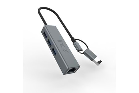 INCA IUTP-03T Gigabit TYPEC-USB 3.0 Ethernet 3x USB Çoklayıcı