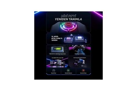 RAXIUS MP M1A İ9 3080-129H001 CORE i9 12900H 16GB RAM 512GB NVME RTX 3080 FDOS GAMING MINI PC
