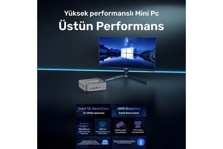 RAXIUS MP AD16 İ3 UHD13-315U001 CORE i3 1315U 8GB RAM 512GB NVME O/B UHD FDOS MINI PC