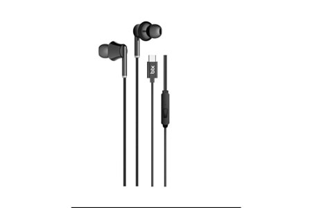BİX HF01C-BK Type-C Siyah 14MM EXTRA BASS KULAKİÇİ Mikrofonlu Kulaklık