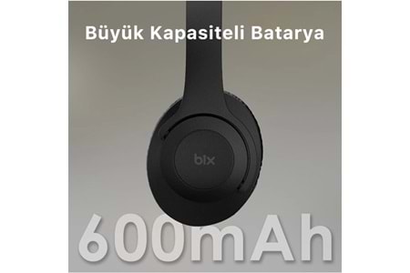 BİX BH2-BK Siyah SOUNDCRAFT BH2 KATLANABİLİR KULAKÜSTÜ KABLOSUZ KULAKLIK
