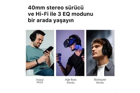 BİX BH2-BK Siyah SOUNDCRAFT BH2 KATLANABİLİR KULAKÜSTÜ KABLOSUZ KULAKLIK