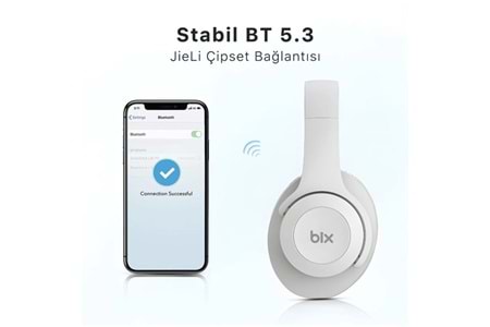 BİX BH2-IG BUZ GRİSİ SOUNDCRAFT BH2 KATLANABİLİR KULAKÜSTÜ KABLOSUZ KULAKLIK