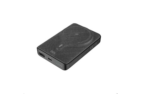 BİX 10000mAh BXPB105-BK 22.5W-15W Type-C Micro USB KABLOSUZ LED GÖSTERGELİ Siyah POWERBANK