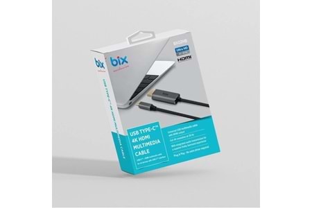 BİX BX02HB PRO TYPE-C - HDMI DÖNÜŞTÜRÜCÜ KABLO 4K