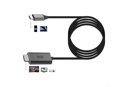 BİX BX02HB PRO TYPE-C - HDMI DÖNÜŞTÜRÜCÜ KABLO 4K