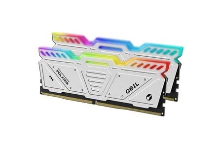 GEIL 32GB (2X 16GB) DDR5 4800MHZ CL42 DUAL KIT PC RAM POLARIS GAOW532GB4800C40DC BEYAZ