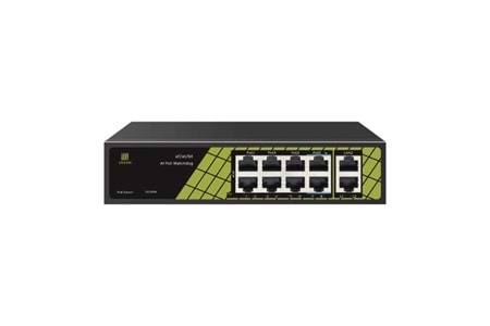 GENATA 8port PoE 60w GNT-P9828V6 10/100 2-Uplink Yönetilemez Switch