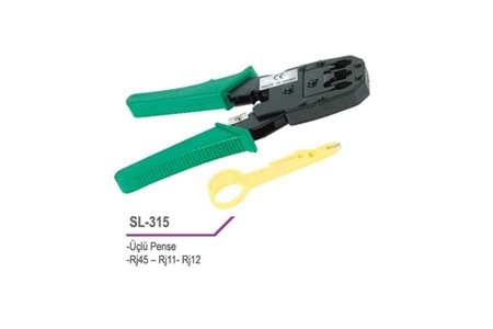 S-LINK SL-315 RJ12,RJ45 Kablo Sıkma Pensesi Yeşil