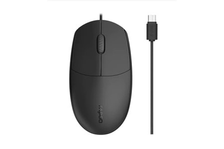 RAPOO N100C OPTİK KABLOLU TYPE-C MOUSE - SİYAH