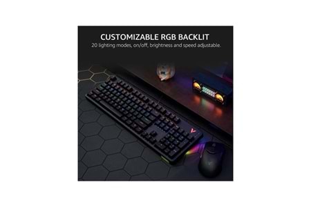 RAPOO V500 PRO RGB / Antighosting Mekanik Gaming Klavye