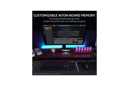 RAPOO V500 PRO RGB / Antighosting Mekanik Gaming Klavye