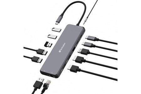 VERBATIM CMH-13 USB-C Pro Çok Bağlantı Noktalı Dock