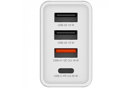 VERBATIM CHR-30EU2 30W 4 Bağlantı Noktalı USB Duvar Şarj Cihazı - Beyaz