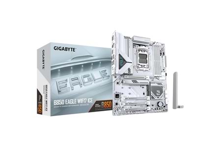 GIGABYTE B850 EAGLE WIFI7 ICE DDR5 HDMI-DP TYPEC PCIE 5.0 AM5 ATX BEYAZ