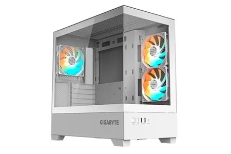 GIGABYTE GB-C201PI PANORAMIK GAMING MID-TOWER PC KASASI BEYAZ 360MM SIVI SOĞUTUCU DESTEĞİ