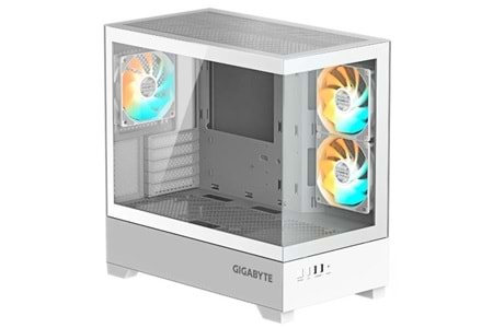 GIGABYTE GB-C201PI PANORAMIK GAMING MID-TOWER PC KASASI BEYAZ 360MM SIVI SOĞUTUCU DESTEĞİ