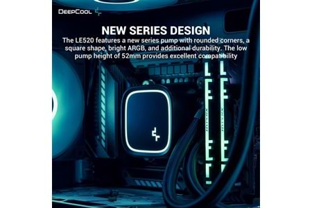 DEEPCOOL 240MM LE520 ARGB AM5-1700P SIVI SOĞUTMALI İŞLEMCİ FANI