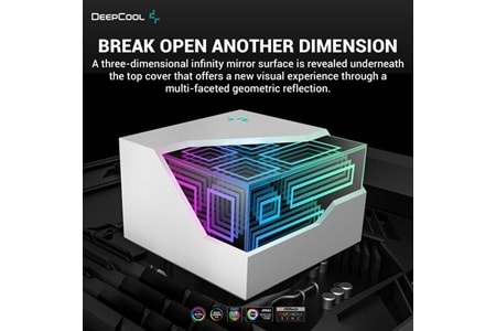 DEEPCOOL 240MM LT520-WH ARGB AM5-1700P SIVI SOĞUTMALI İŞLEMCİ FANI BEYAZ