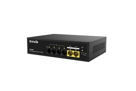 TENDA 6port 55w 4port PoE SG106PC GIGABIT 2GE Uplink Yönetilemez Switch