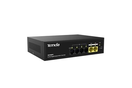 TENDA 6port 55w 4port PoE SG106PC GIGABIT 2GE Uplink Yönetilemez Switch