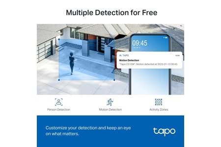 TP-LINK Tapo C510W Dış Mekan Yatay ve Dikey Wi-Fi Güvenlik Kamerası