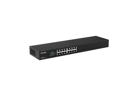 TENDA 16port TEG1016G Gigabit Yönetilemez Switch RackMount Çelik Kasa	