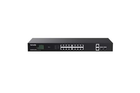 TENDA 16port 250w FULL PoE TEG1120P-16-250W GIGABIT 2X UPLINK-2X SFP Yönetilemez Switch