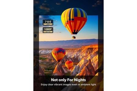 TAOTRONICS 700ansilümen 1920X1080 Kablosuz Taşınabilir Smart Led Projeksiyon
