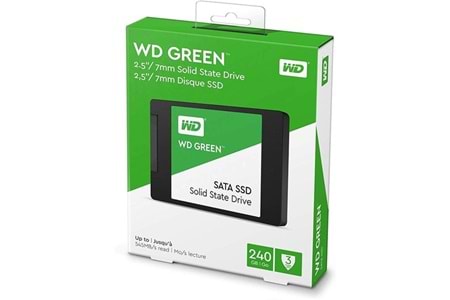 WD 240GB GREEN WDS240G3G0A 545-460MB/s SATA-3 SSD DİSK