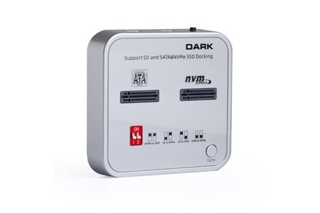 DARK DK-AC-DSDM2C M2 SSD Disk İstasyonu Klon ve SD Kart Destekli