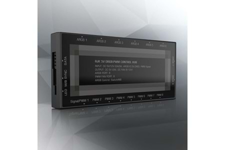 RAIJINTEK RJK 5V ARGB-PWM Fan Kontrolcü 8 Port PWM + 8 Port ARGB Bağlantı Noktası (0R40B00225)