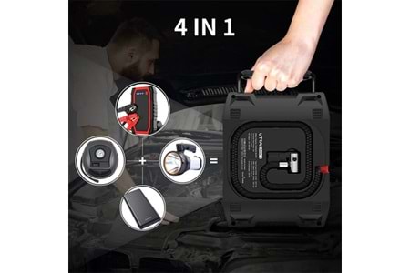 UTRAI Jstar JS5 24000mAh 2000A 4 in 1 Jump Starter Hava Kompresörlü Taşınabilir Akü Takviye Kiti (JS-5)