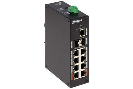 DAHUA 8-PORT 120W FULL POE DH-PFS3211-8GT-120 10/100 2X-UPLINK ENDÜSTRİYEL SWITCH