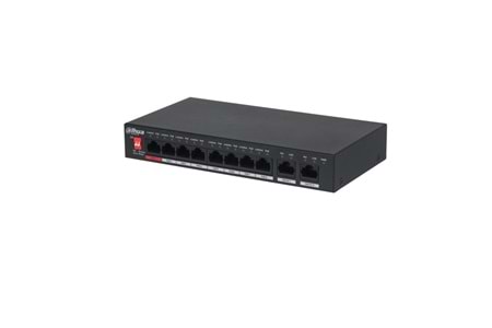 DAHUA 8port 96w FULL PoE DH-PFS3010-8ET-96 10/100 2X-Gigabit Yönetilemez Switch	