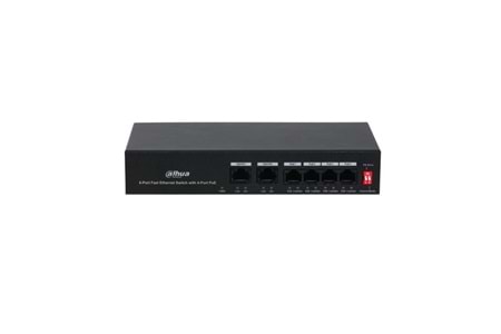 DAHUA 6port 36w 4port PoE PFS3006-4ET-36 10/100 2X-UPLINK Yönetilemez Switch	