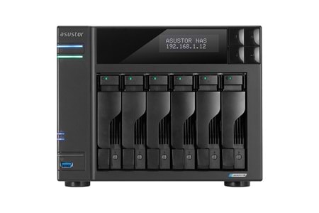 ASUSTOR AS6706T-8GB CELERON QC- 8GB RAM- 6-diskli Nas Server (Disksiz)