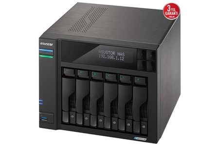 ASUSTOR AS6706T-8GB CELERON QC- 8GB RAM- 6-diskli Nas Server (Disksiz)