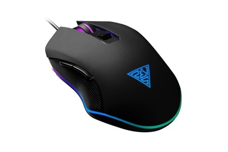 GAMDIAS AURA GS2, Çok Renkli Aydınlatma, USB Kablolu, 6 Tuşlu, Gaming Mouse, 3600DPI, Siyah	