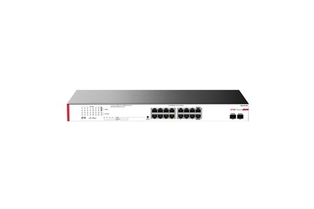 H3C 16port MAGIC 9801A5C3 BS218F-HP GIGABIT 2-SFP 225W Full PoE Yonetilemez Rack Mount Swıtch