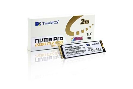TWINMOS 2TB NVMe2TB2280AP 3500- 3080MB/s M2 PCIe NVMe Gen3 Disk