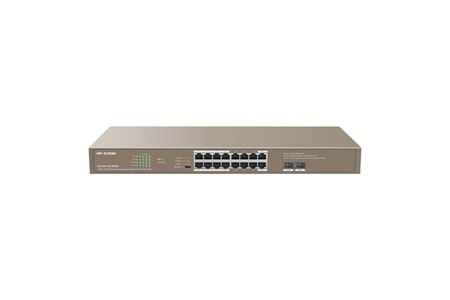 IP-COM 16port IP-G3318P-16-250W Gigabit 2-SFP 250W Ful PoE Cloud Yönetilebilir Rack Mount Swıtch