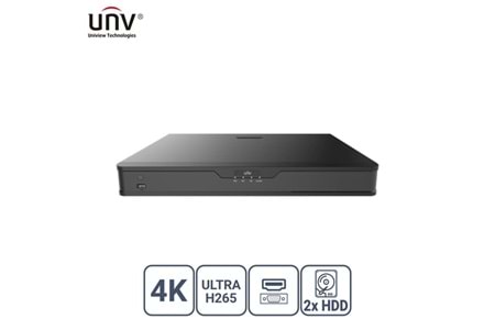UNV 16kanal NVR302-16S2 2-diskli H265+ Nvr Kayıt Cihazı