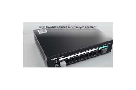 RUIJIE REYEE 8port RG-ES110GS-P-L GIGABIT 1-UPLINK 1-SFP 120W YÖNTİLEMEZ POE SWITCH